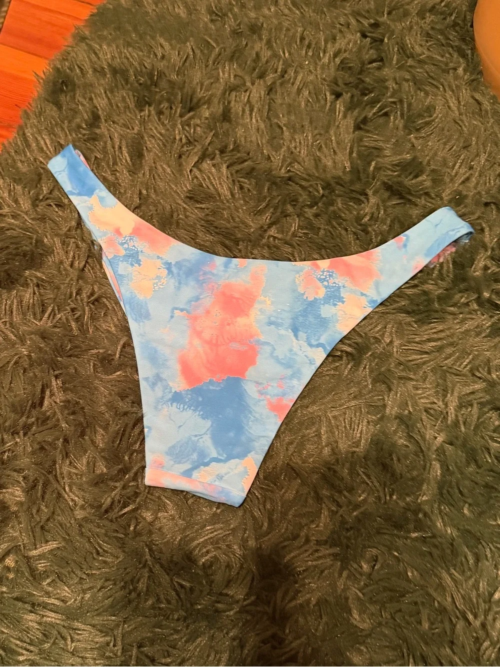 Vaya Island Blue Pink Watercolor Bikini Bottoms | Medium | NWT | Italian Lycra
